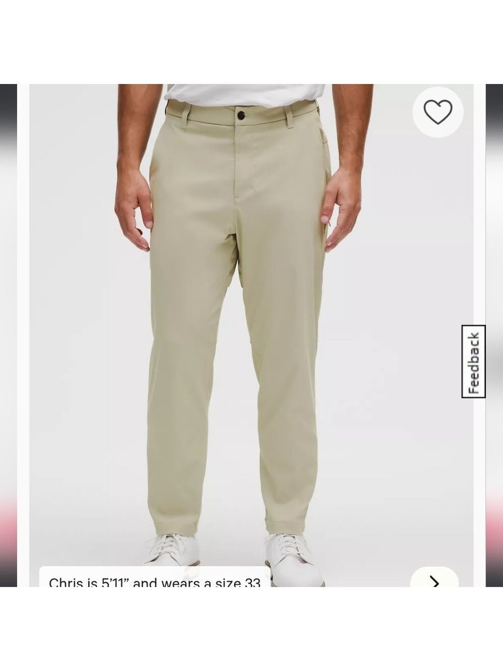 Lululemon Commission Pants Dress Pants Waterspreme Sand Color 31